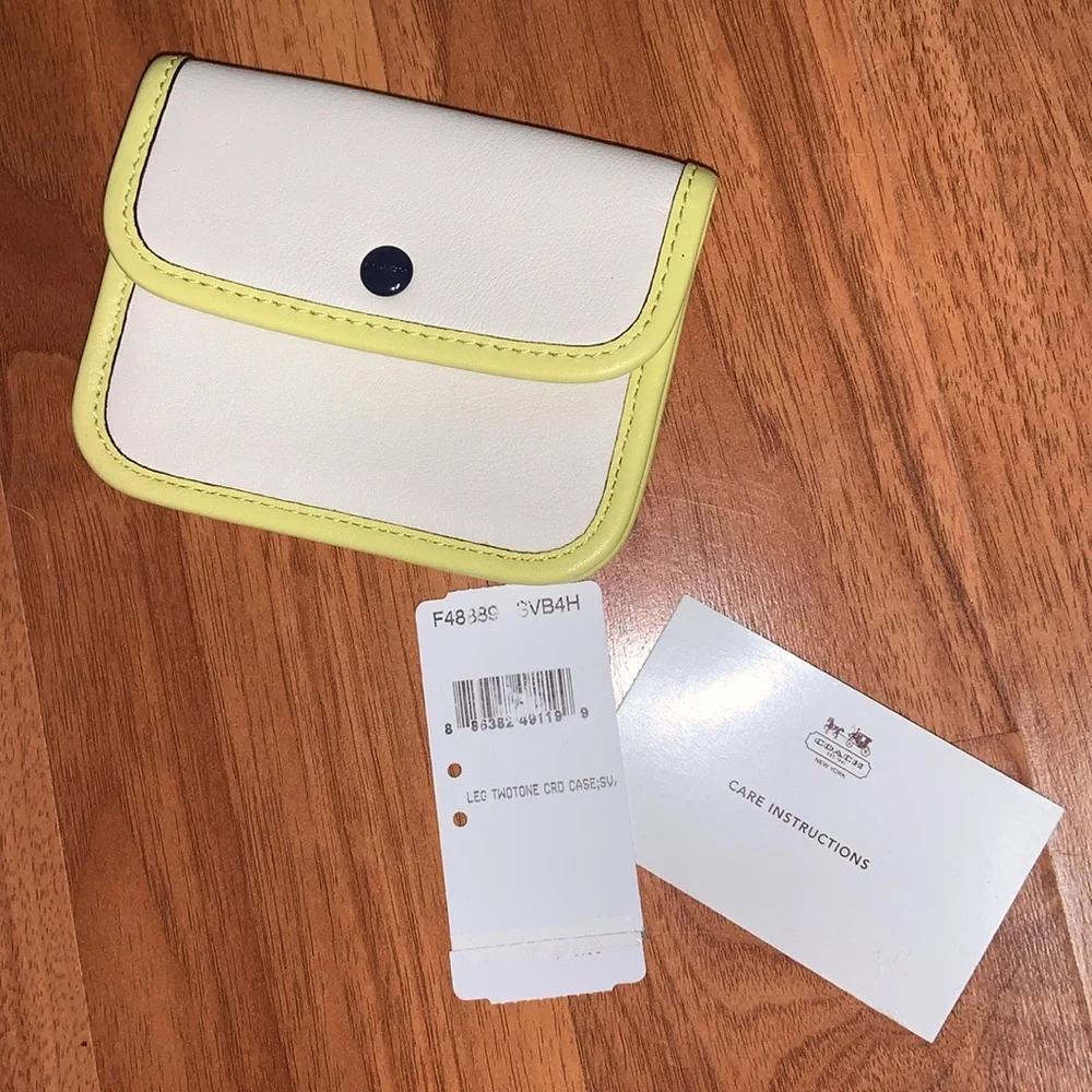 NWT Coach Leather Two Tone Case